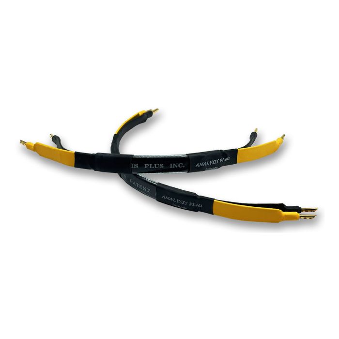 Analysis Plus - Black Mesh Oval 9 - 9AWG Speaker Jumper Cable (Pair)