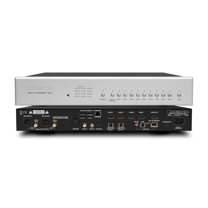 Bryston - BDA-3.14 - DAC Streamer and Digital Preamplifier - Front / Rear