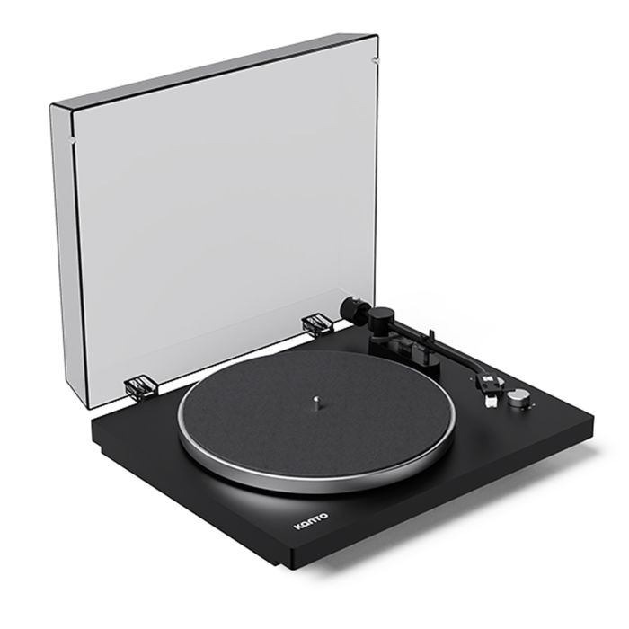Kanto - OBI3 G2 - Bluetooth Turntable with Phono Preamp - Matte Black - Top/Side