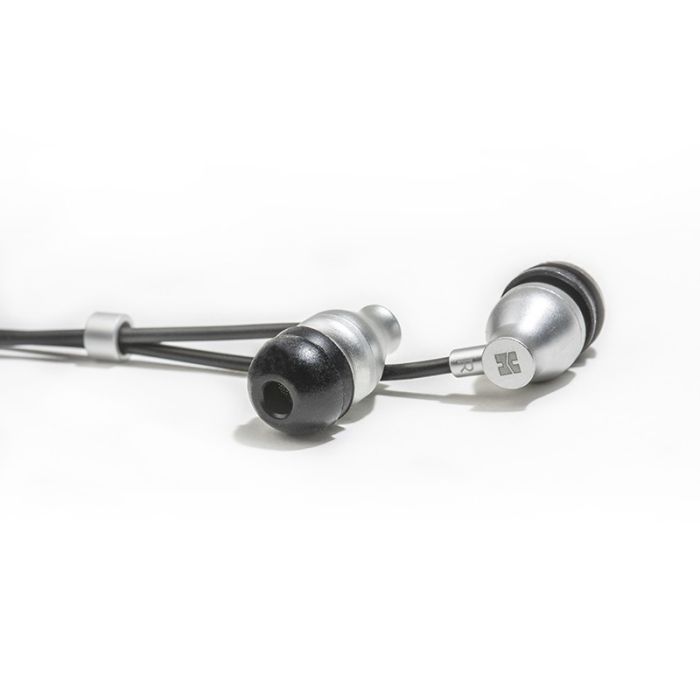 RE800 Silver In-Ear Monitor - close up