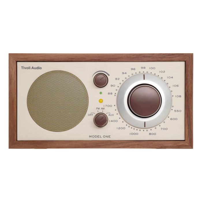 Tivoli - Model One - 3" AM/FM Mono Radio w/ AUX - Walnut/Beige - Front 