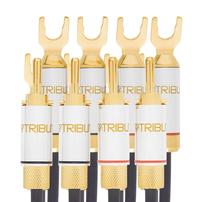Tributaries - 8BA - Series 8 Mark II Bi-Amp Speaker Cables (Pair) - Spades Bananas