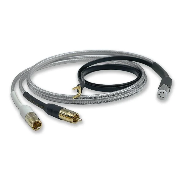 Analysis Plus - Silver Apex - 9AWG Phono Cable - DIN to (2x) RCA
