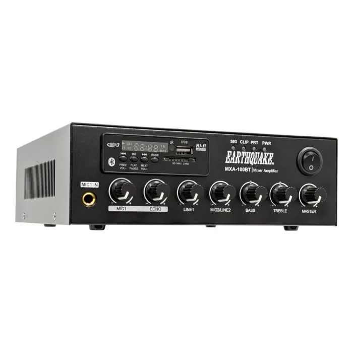 Earthquake - MXA-100BT - 60W Commercial Amplifier w/ Bluetooth - Angle