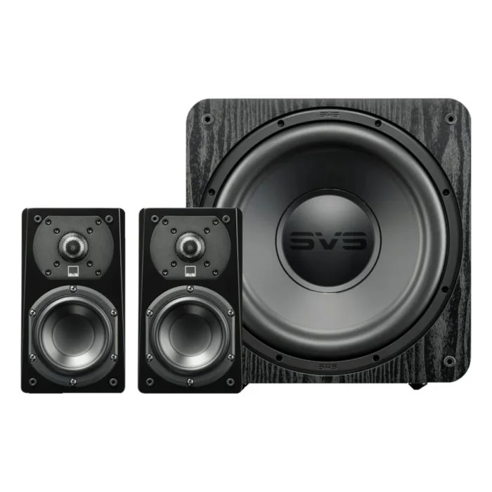 SVS - Prime Satellite 2.1 - Satellite & Subwoofer System - Black Ash
