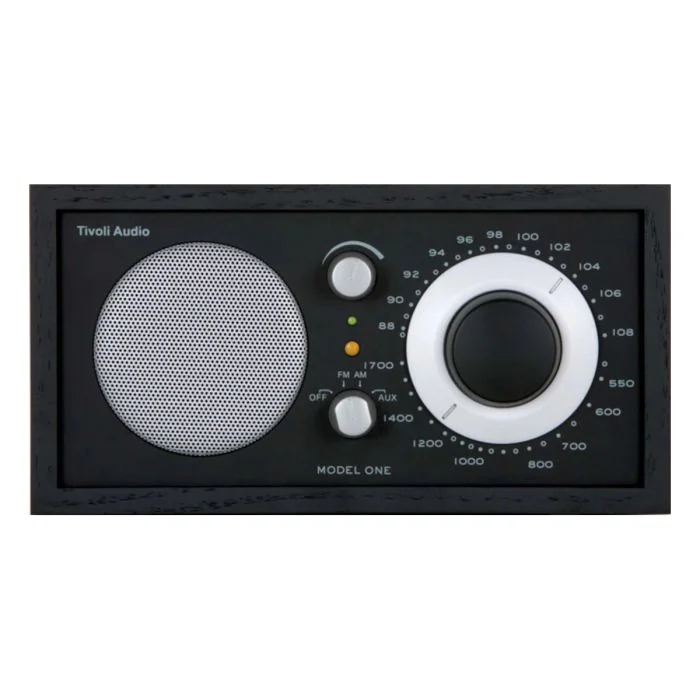 Tivoli - Model One - 3" AM/FM Mono Radio w/ AUX - Black Ash/Black Silver