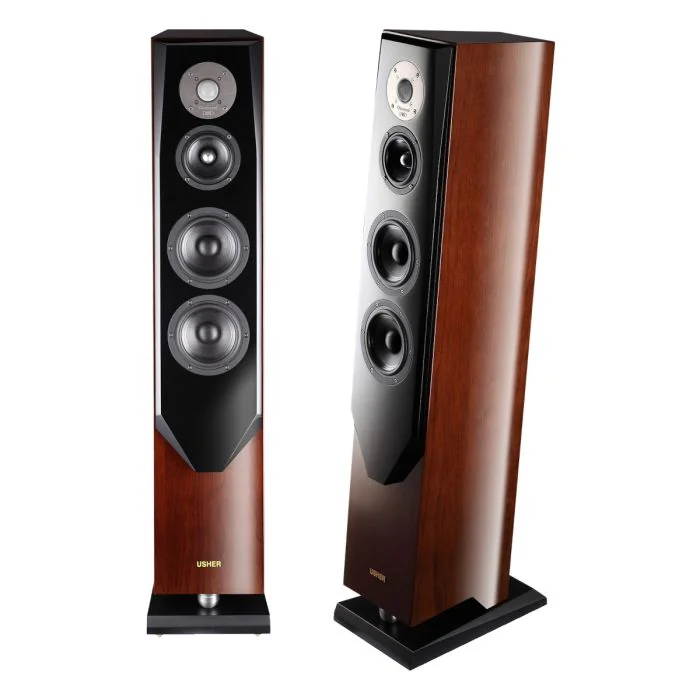 Usher - SD-502 - 5.5" 3-Way Diamond Tower Speaker - Gloss Walnut