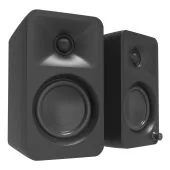 Kanto - ORA - 50W Desktop Speakers w/ Bluetooth - Black - Angle