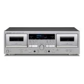 TEAC - W-1200 - Dual Cassette Deck w/ Microphone Input - Black