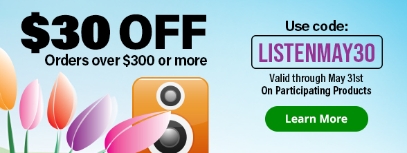 Save $30 on purchases over $300