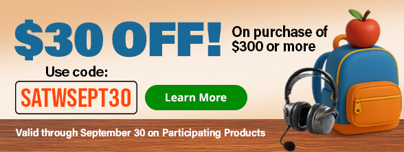 Save $30 on purchases over $300