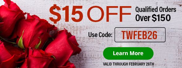 Save $15 on purchases over $150