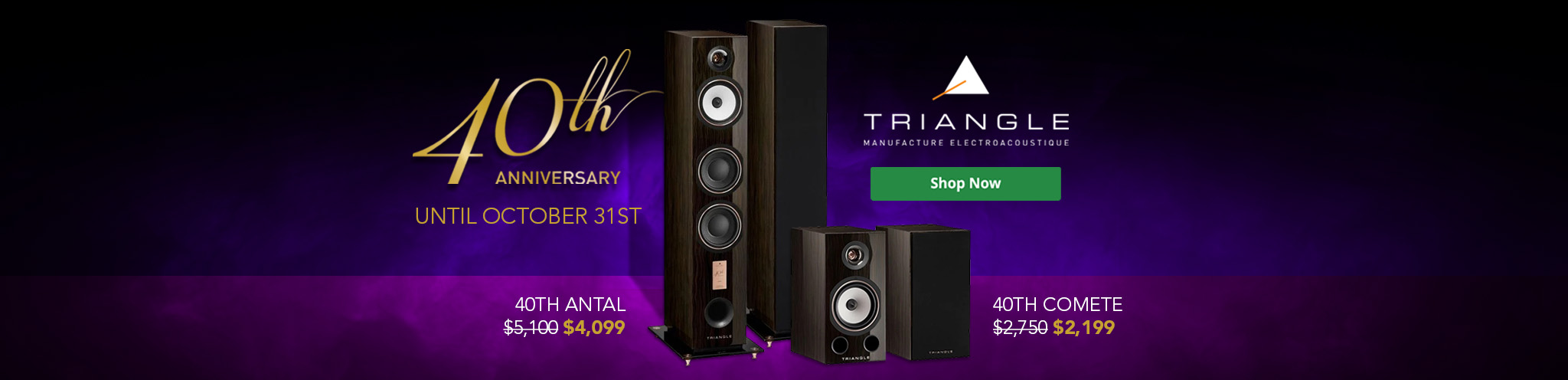 TRIANGLE - 40th Anniversary 20% Off! - Oct 2025 - Desktop