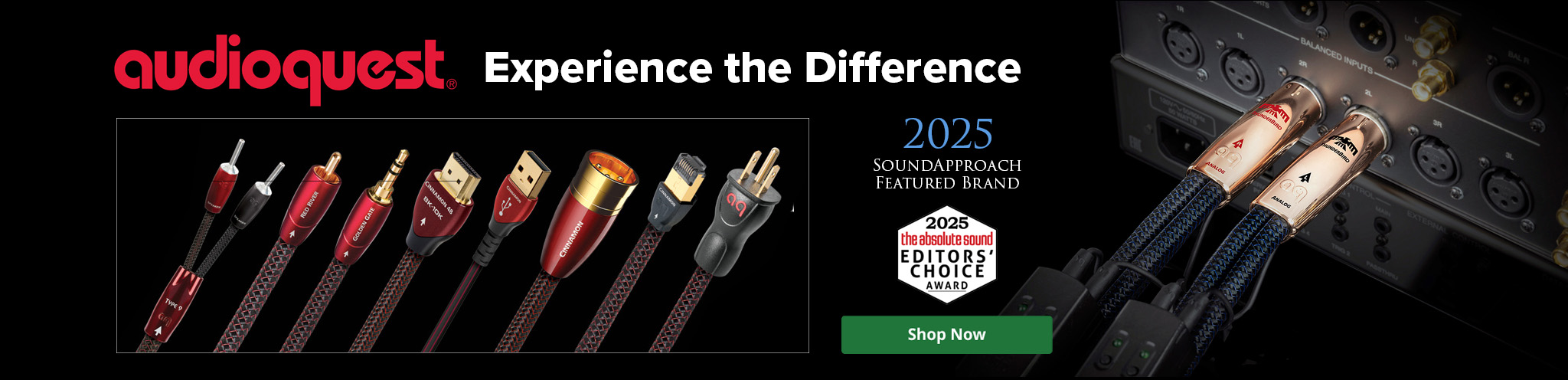Audioquest Cables - Featured Brand - Desktop